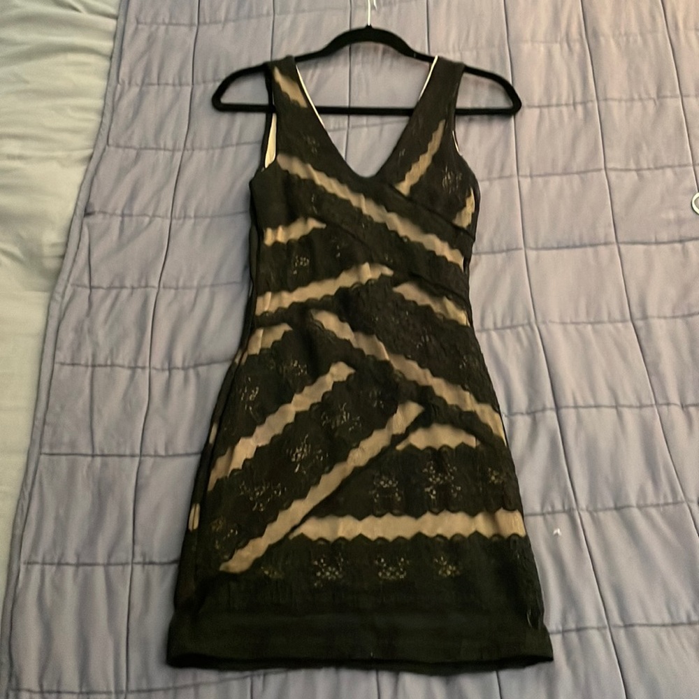 Windsor Black and Cream Color Dress